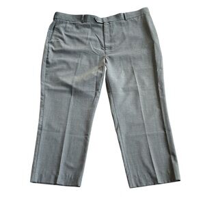 STAFFORD PERFORMANCE MENS CLASSIC FIT LIGHT BROWN DRESS PANTS SIZE 48